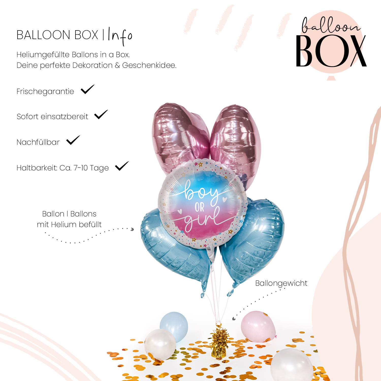 Heliumballon in a Box - BOY or GIRL