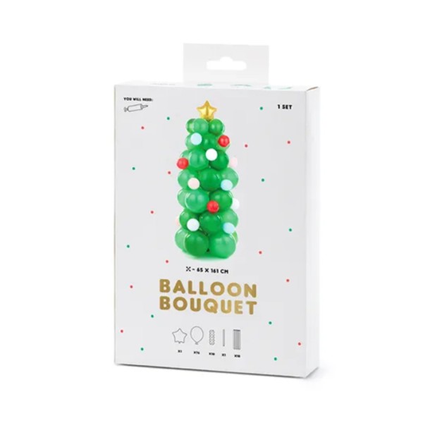 1 Ballonset - Ballon Bouquet - Christmas tree