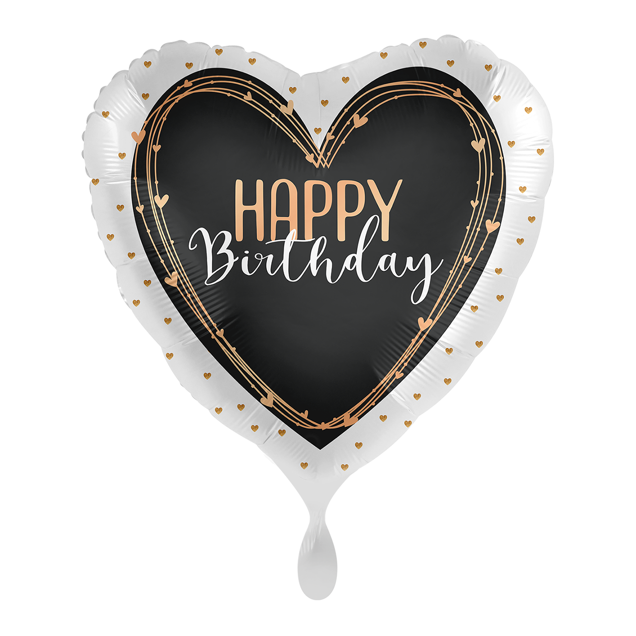 1 Ballon - Happy Birthday Elegant Hearts