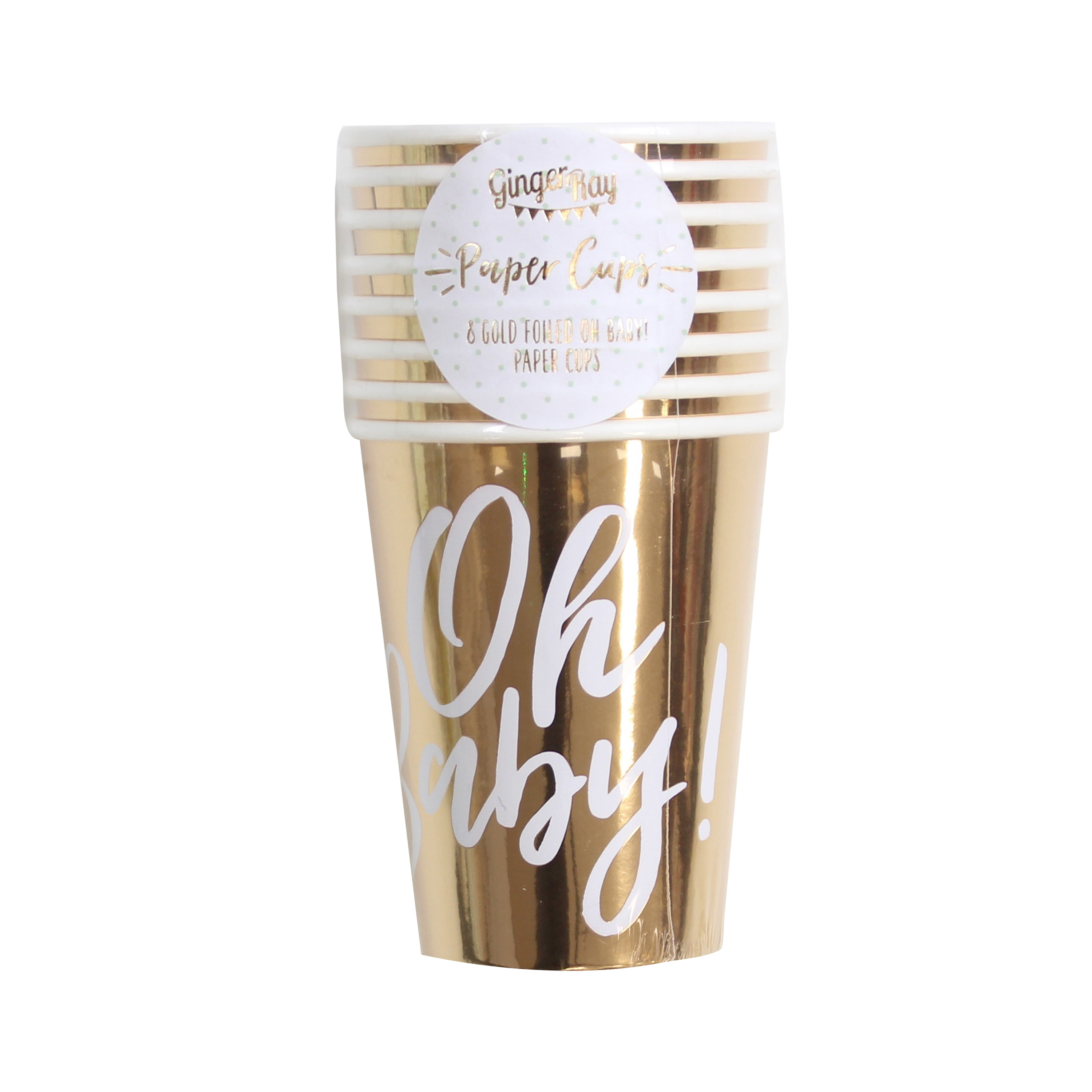 8 Paper Cups - Cup - Gold