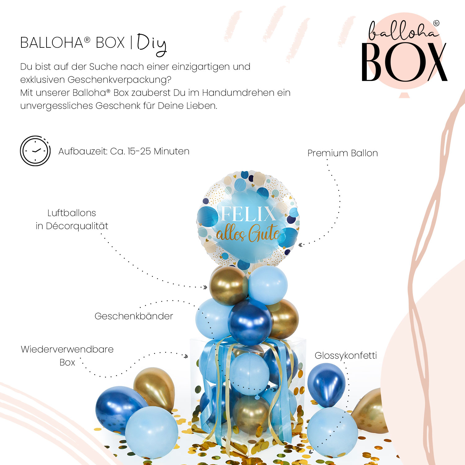 Balloha® Box mit Personalisierung - DIY Lucky Birthday