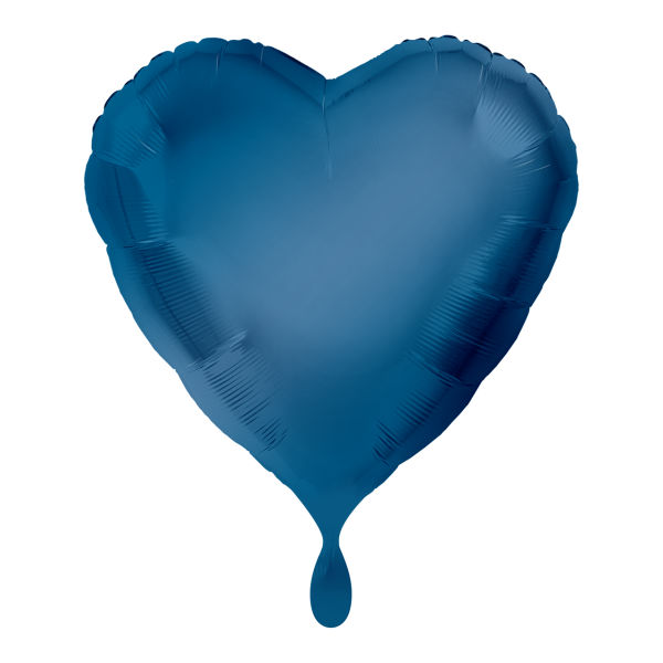 1 Balloon - Herz - Blau