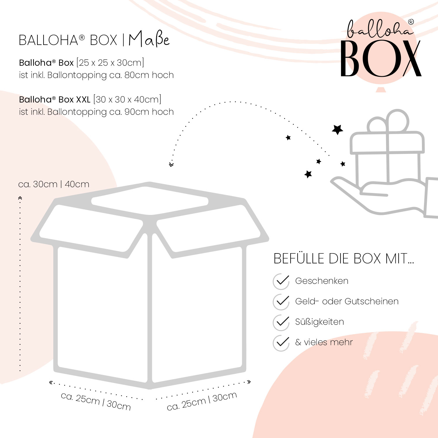 Balloha® Box mit Personalisierung - DIY Gender Party