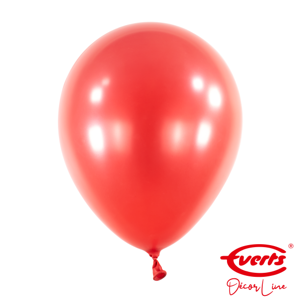 50 Luftballons - DECOR - Ø 28cm - Pearl &amp; Metallic - Apple Red
