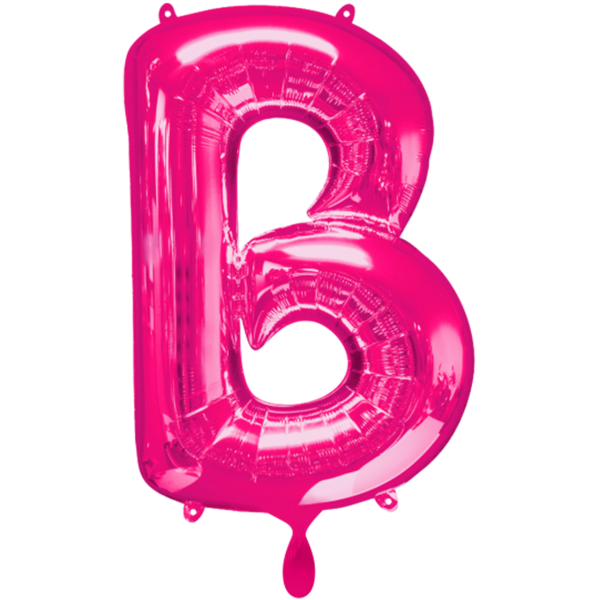 1 Ballon - Buchstabe B - Pink - Ø 86cm
