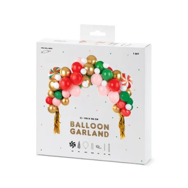 1 Ballonset - Ballongirlande - Christmas Candy