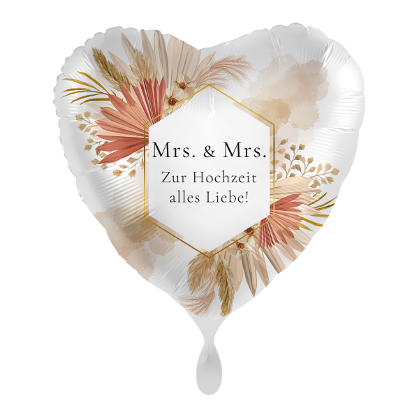 1 Balloon - Bohemian Florals Wedding Mrs. &amp; Mrs.- GER