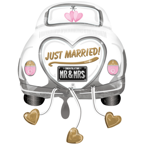 1 Balloon XXL - Just Married Wedding Car