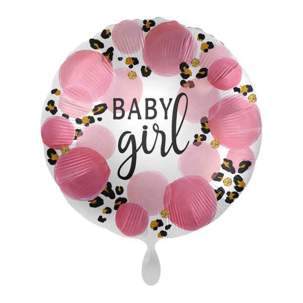 1 Balloon - Baby Girl Leopard - ENG