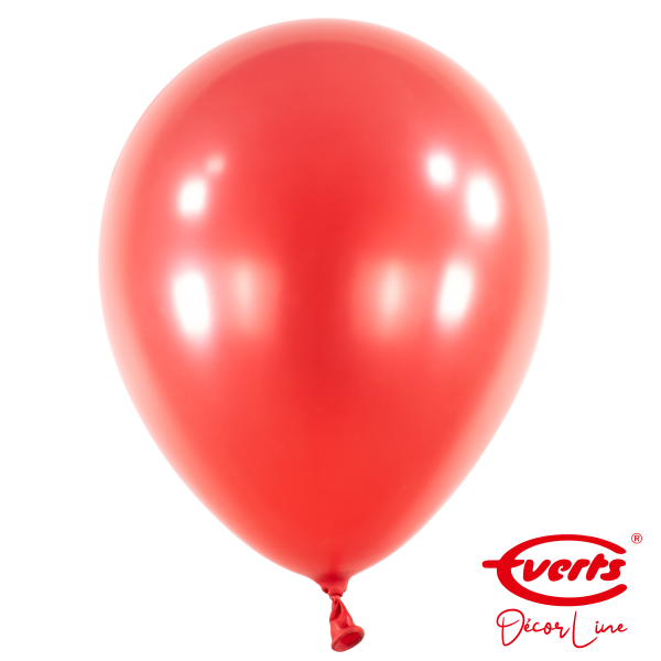 50 Luftballons - DECOR - Ø 35cm - Pearl &amp; Metallic - Apple Red