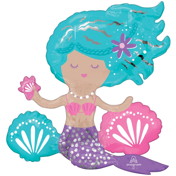 1 Sitting Balloon - Shimmering Mermaid