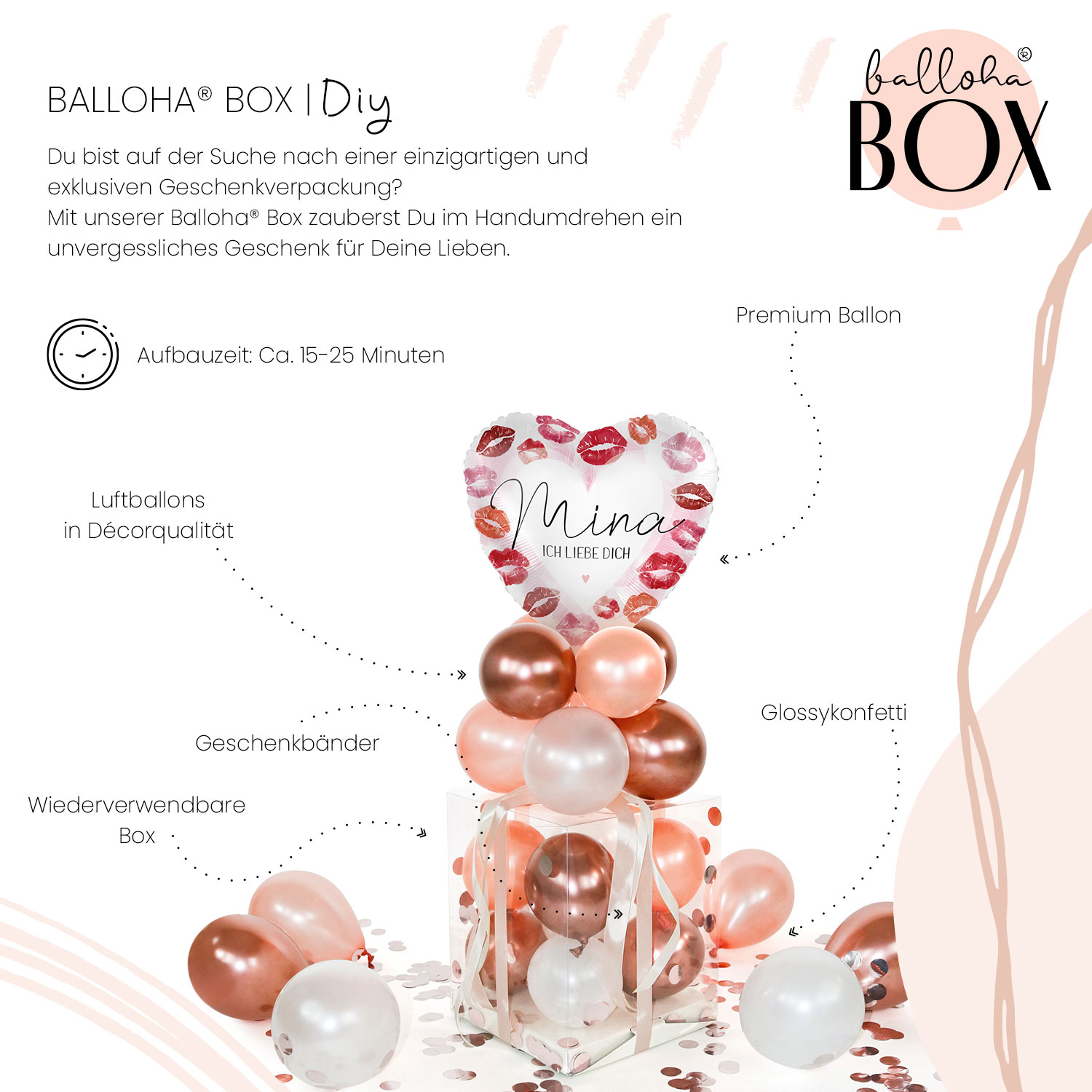 Balloha® Box mit Personalisierung - DIY Full of Kisses