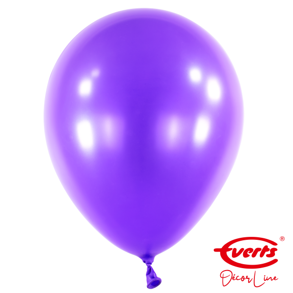 50 Luftballons - DECOR - Ø 35cm - Pearl &amp; Metallic - Purple
