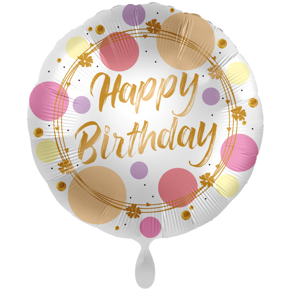 1 Balloon XXL - Shiny Dots Birthday