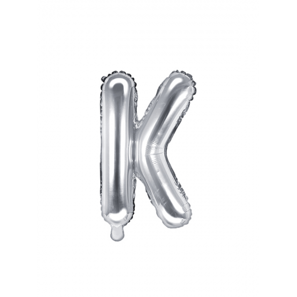 1 Ballon XS - Buchstabe K - Silber