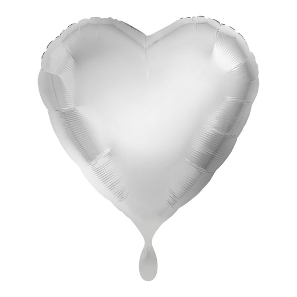 1 Balloon - Herz - Silber