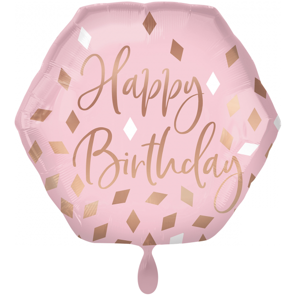 1 Ballon XXL - Rose Gold Blush Birthday