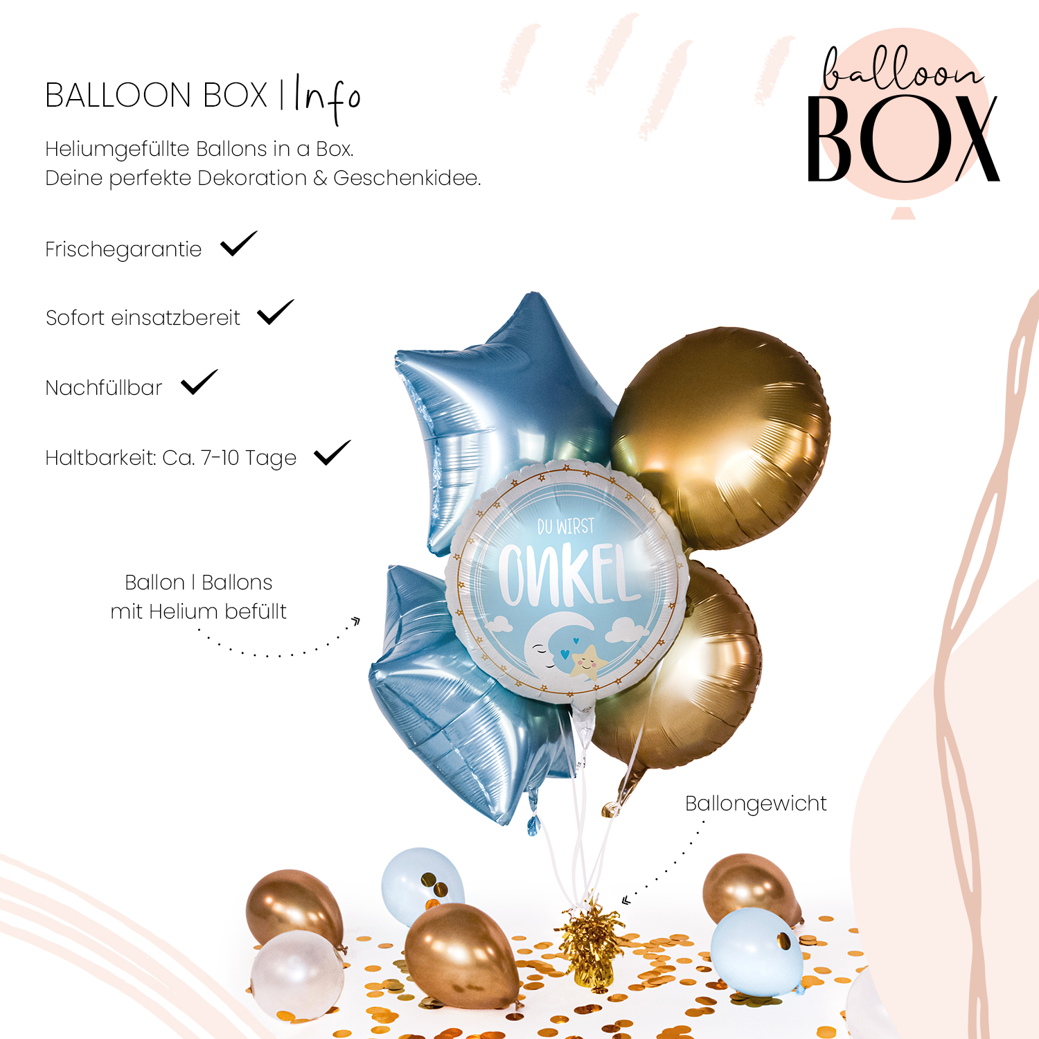 Heliumballon in a Box - Du wirst Onkel