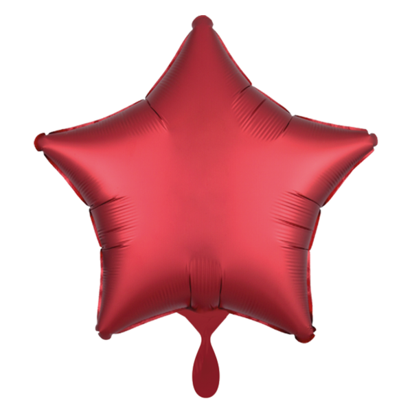 1 Ballon - Stern - Satin - Rot