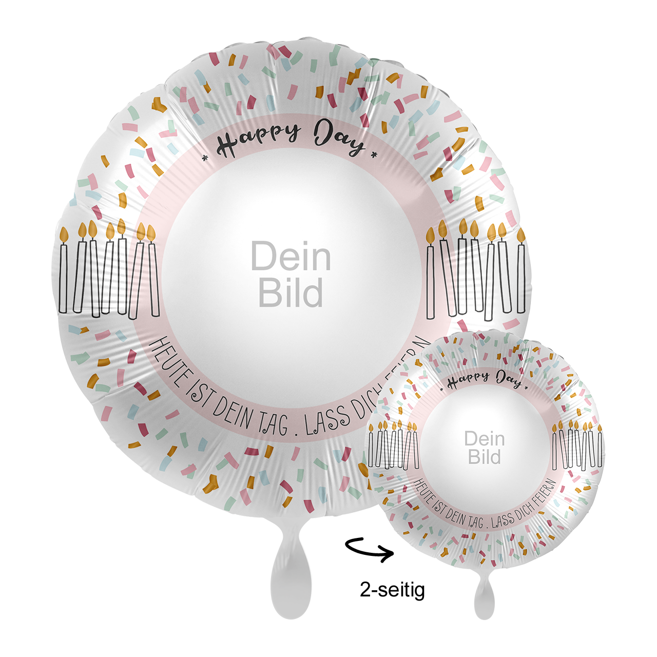 1 Ballon mit Foto - Happy Day Cake