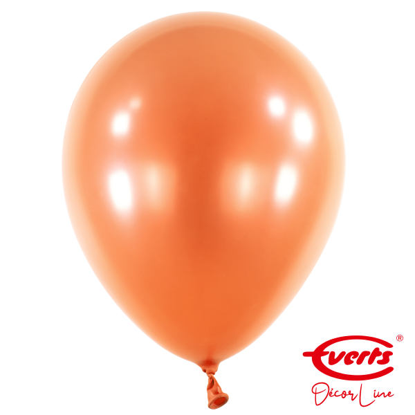 50 Luftballons - DECOR - Ø 35cm - Pearl &amp; Metallic - Tangerine