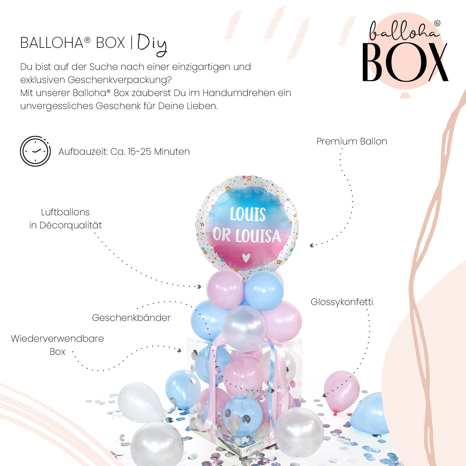 Balloha® Box mit Personalisierung - DIY BOY or GIRL