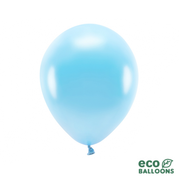 10 ECO-Luftballons - Ø 30cm - Metallic - Light Blue