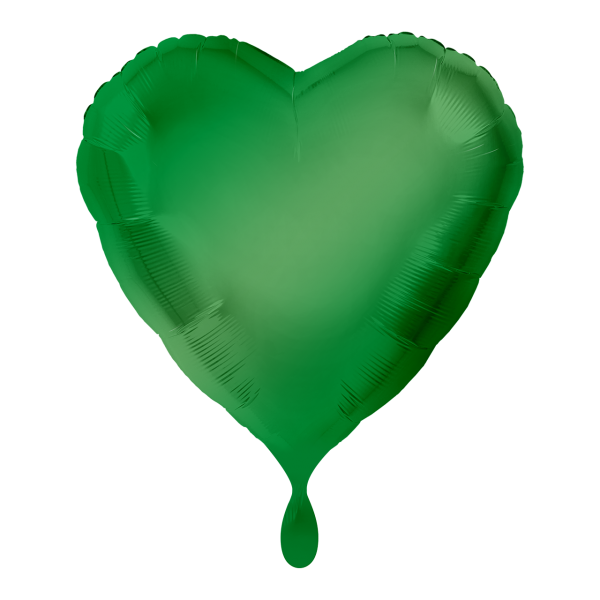 1 Ballon - Herz - Grün