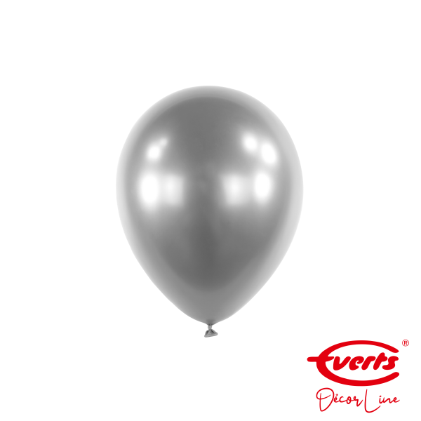 100 Miniballons - DECOR - Ø 13cm - Satin Luxe - Platinum