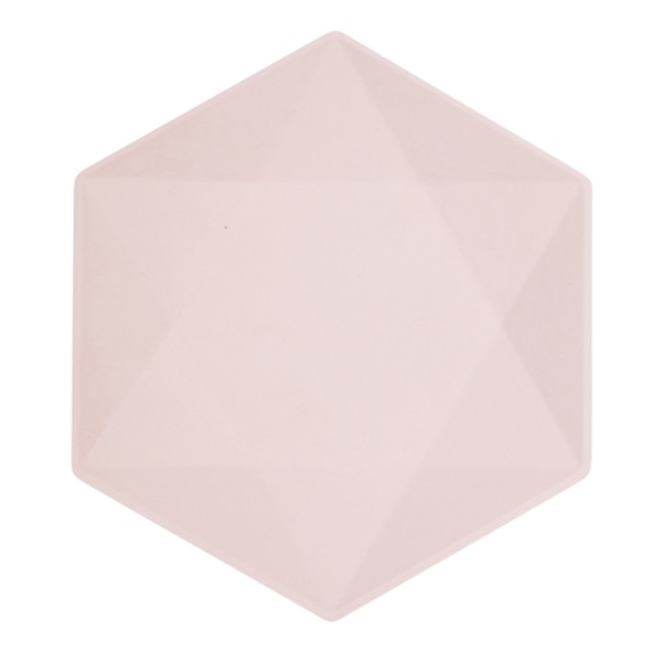 6 Partyteller XXL - Hexagonal - pink