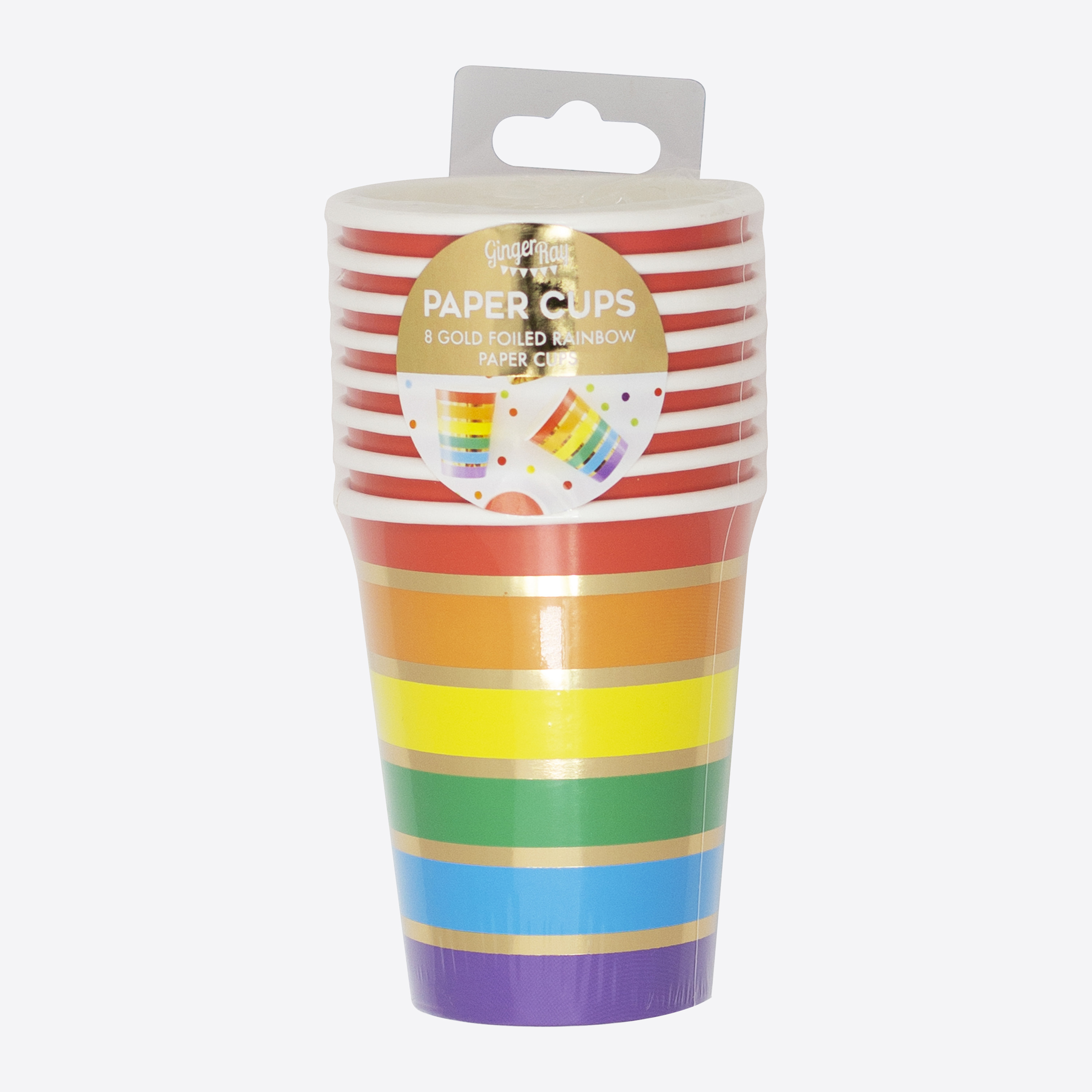 8 Paper Cups - Rainbow Cup