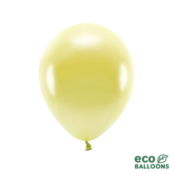 10 ECO-Luftballons - Ø 30cm - Metallic - Light Yellow