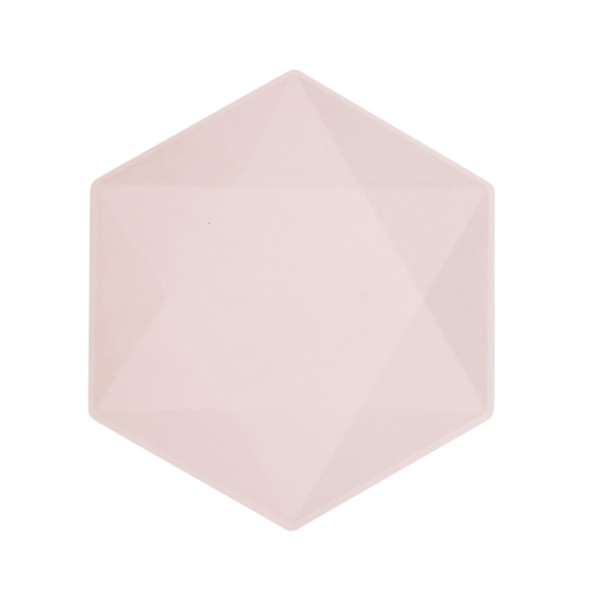 6 Partyteller XL - Hexagonal - pink