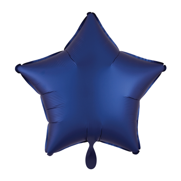 1 Balloon - Stern - Silk Lustre - Dunkelblau