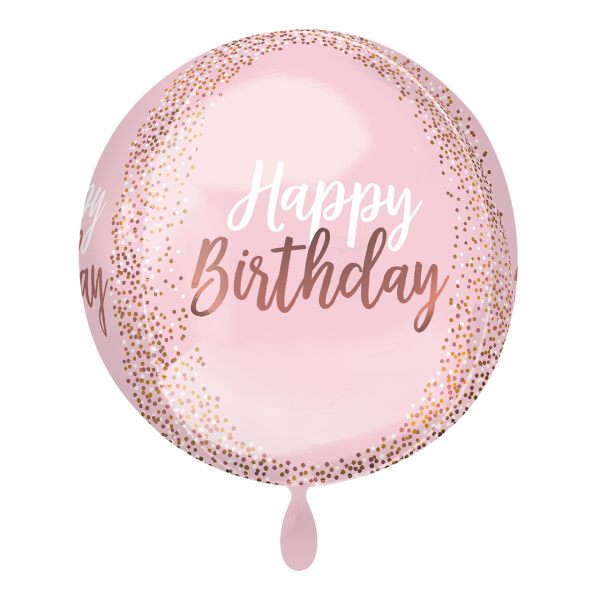 1 Ballon - Orbz - Blush Birthday