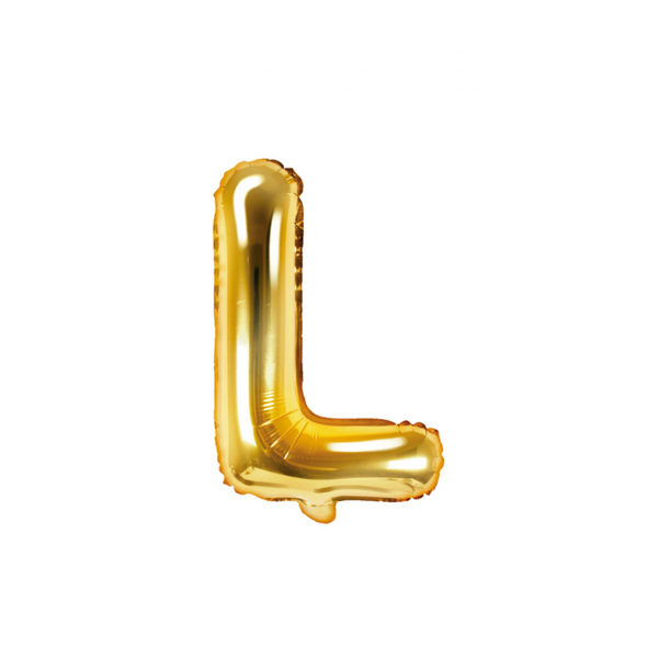 1 Ballon XS - Buchstabe L - Gold