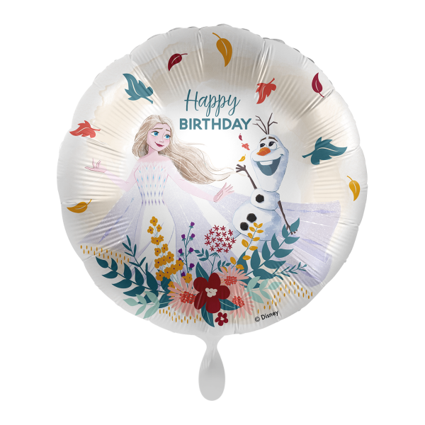 1 Balloon - Disney - HBD Frozen Olaf &amp; Elsa - ENG