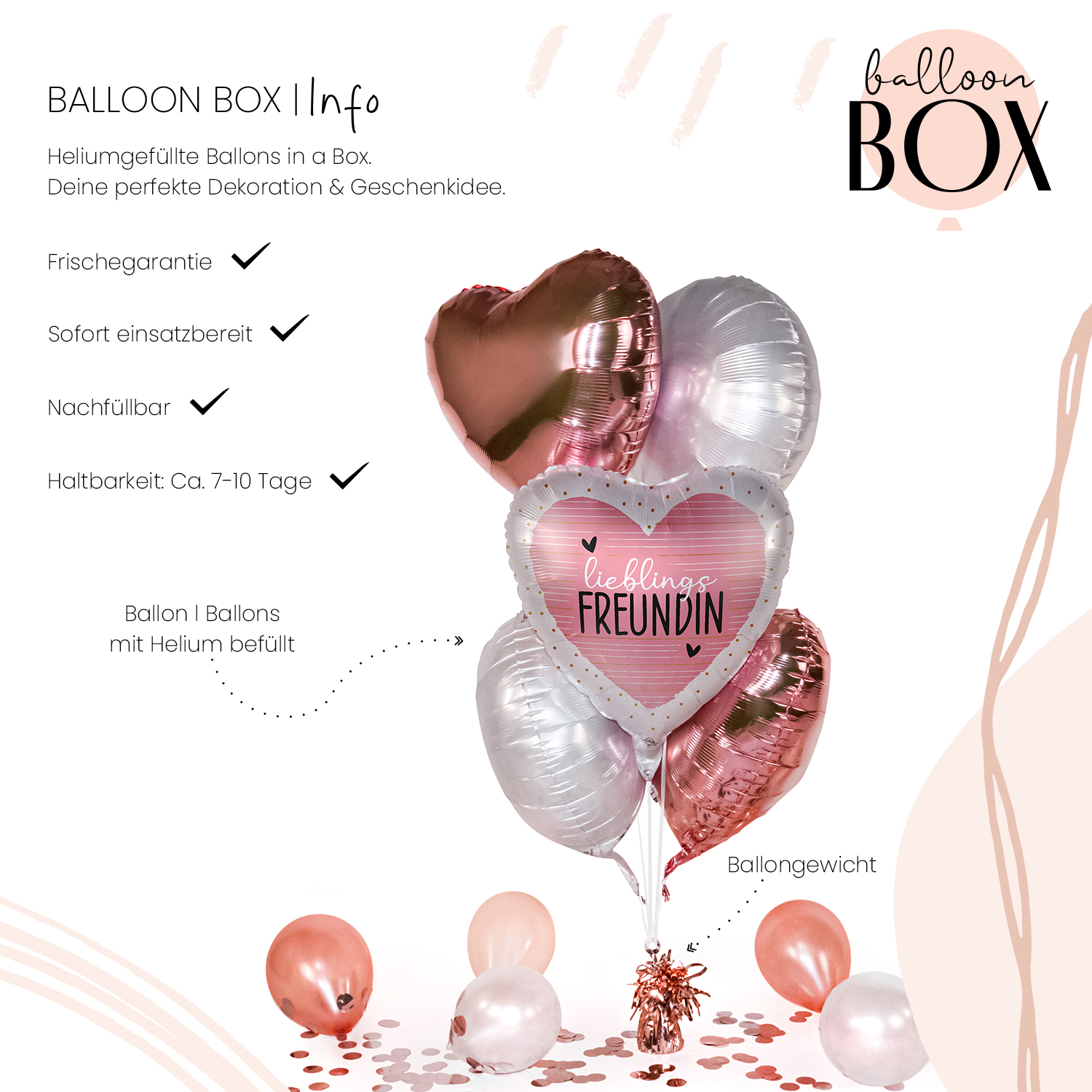 Heliumballon in a Box - Lieblingsfreundin