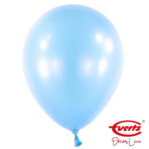 50 Luftballons - DECOR - Ø 35cm - Pearl &amp; Metallic - Pastel Blue