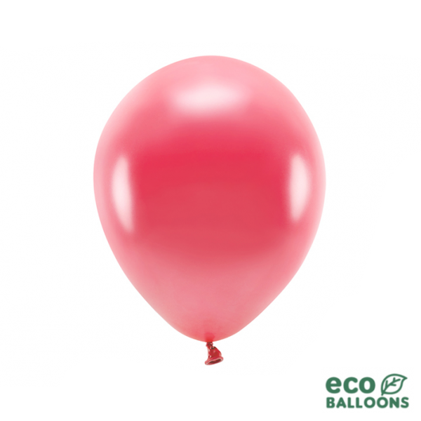 10 ECO-Luftballons - Ø 30cm - Metallic - Light Red