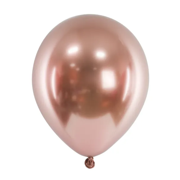5 Luftballons - Ø 46 cm - Glossy - Rosegold