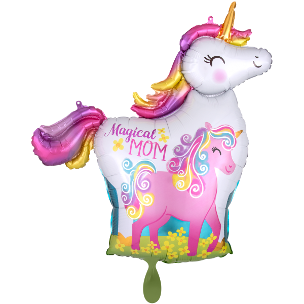 1 Ballon XXL - Mama & Baby Unicorn