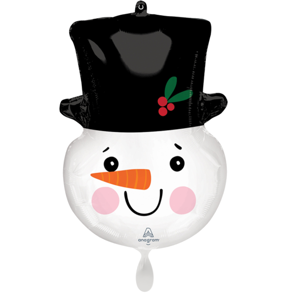 1 Balloon XXL - Smiley Snowman Head