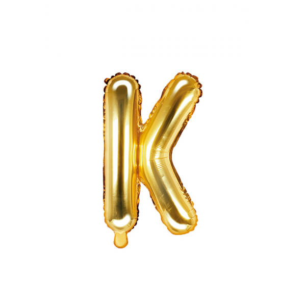 1 Ballon XS - Buchstabe K - Gold