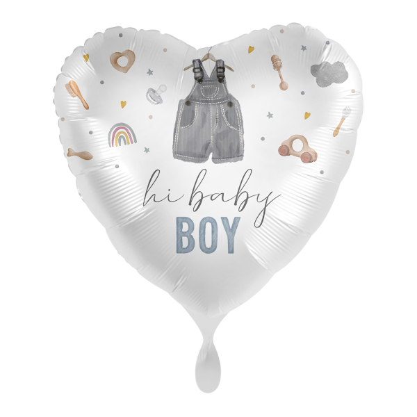 1 Balloon - Cute Baby Boy Heart - ENG