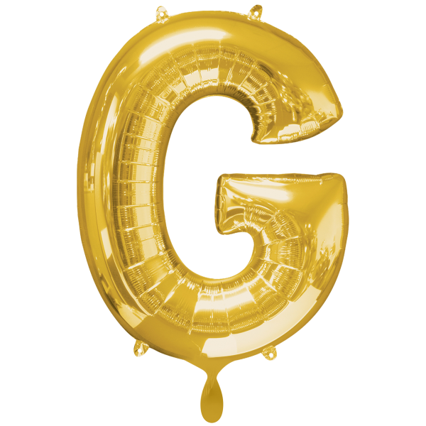 1 Ballon XXL - Buchstabe G - Gold