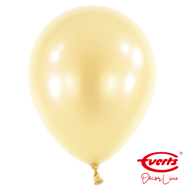 50 Luftballons - DECOR - Ø 35cm - Pearl &amp; Metallic - Vanilla Cream