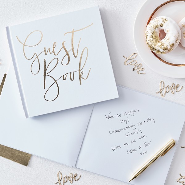 1 Guest Book - Gold Foiled