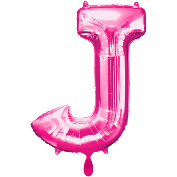 1 Ballon - Buchstabe J - Pink - Ø 86cm