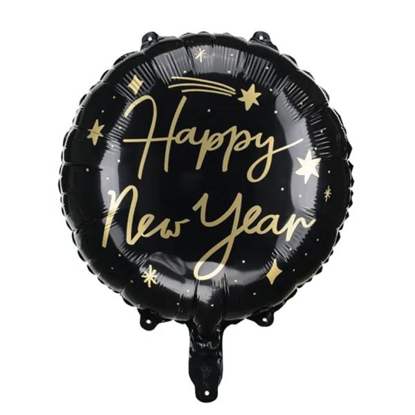 1 Ballon - Happy New Year Black